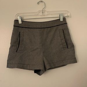Forever21 black and white gingham shorts
